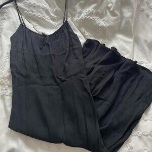 Aritzia classic black midi dress